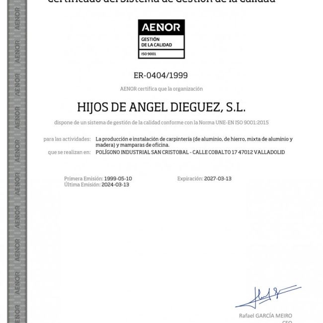 política de calidad Norma ISO 9001